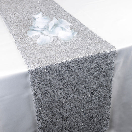 Silver Duchess Sequin Table Runner - Pack of 2 pieces