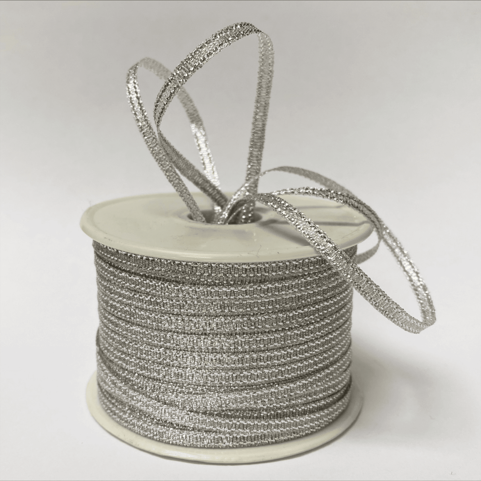 Metallic Silver Ribbon - (1/8