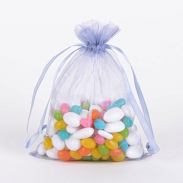 Silver - Organza Bags - ( 8x12 Inch - 10 Bags ) BBCrafts.com