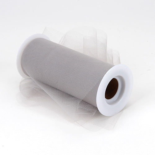 Silver - Premium Tulle Fabric ( 6 Inch | 25 Yards ) BBCrafts.com