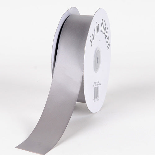 Silver - Satin Ribbon Single Face - ( 1/8 Inch | 100 Yards ) BBCrafts.com