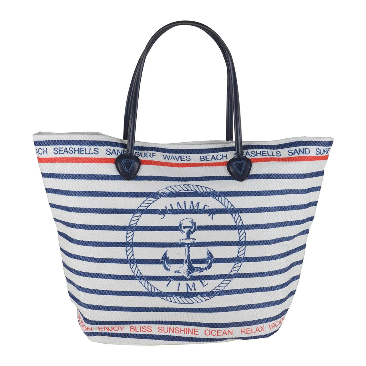 Women’s Beach Tote Bags Combo Set of 3 – Floral, Summer Time & Striped Pattern Large Canvas Pool & Travel Totes