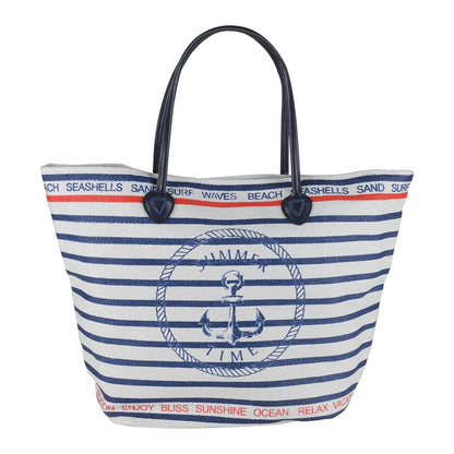 Women’s Beach Tote Bags Combo Set of 3 – Floral, Summer Time & Striped Pattern Large Canvas Pool & Travel Totes