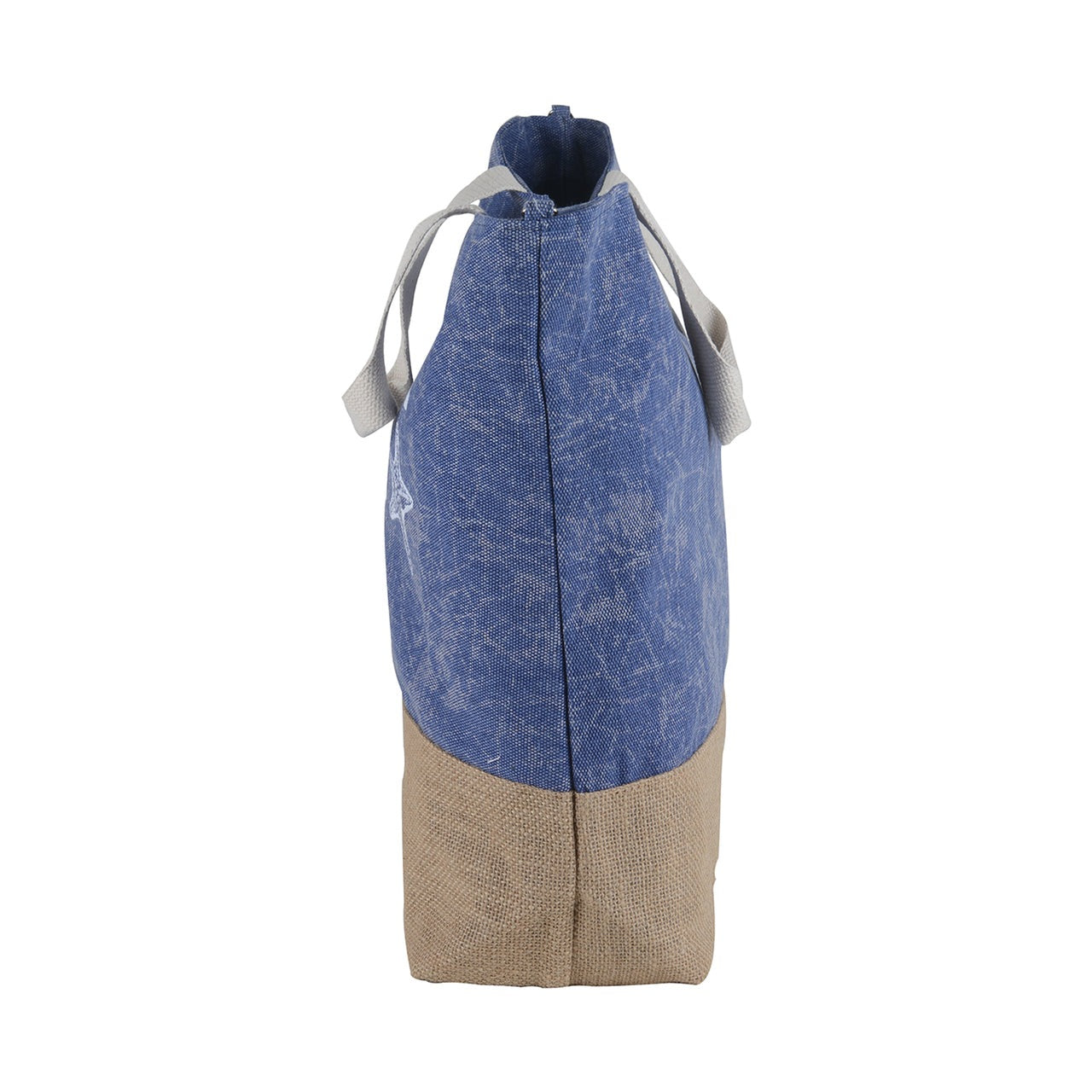 Summer Time Beach Canvas Tote Bag - Blue - 21 Inch x 16 Inch - Women Swim Pool Bag Large Tote BBCrafts.com