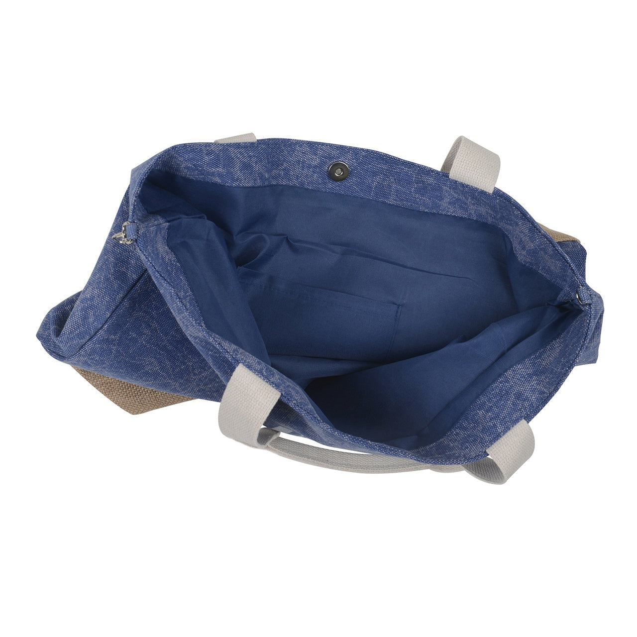 Summer Time Beach Canvas Tote Bag - Blue - 21 Inch x 16 Inch - Women Swim Pool Bag Large Tote BBCrafts.com