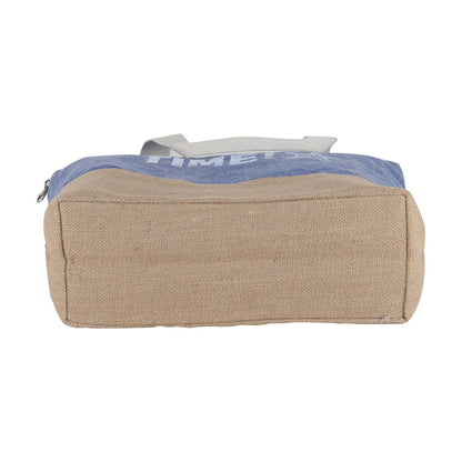 Summer Time Beach Canvas Tote Bag - Blue - 21 Inch x 16 Inch - Women Swim Pool Bag Large Tote BBCrafts.com