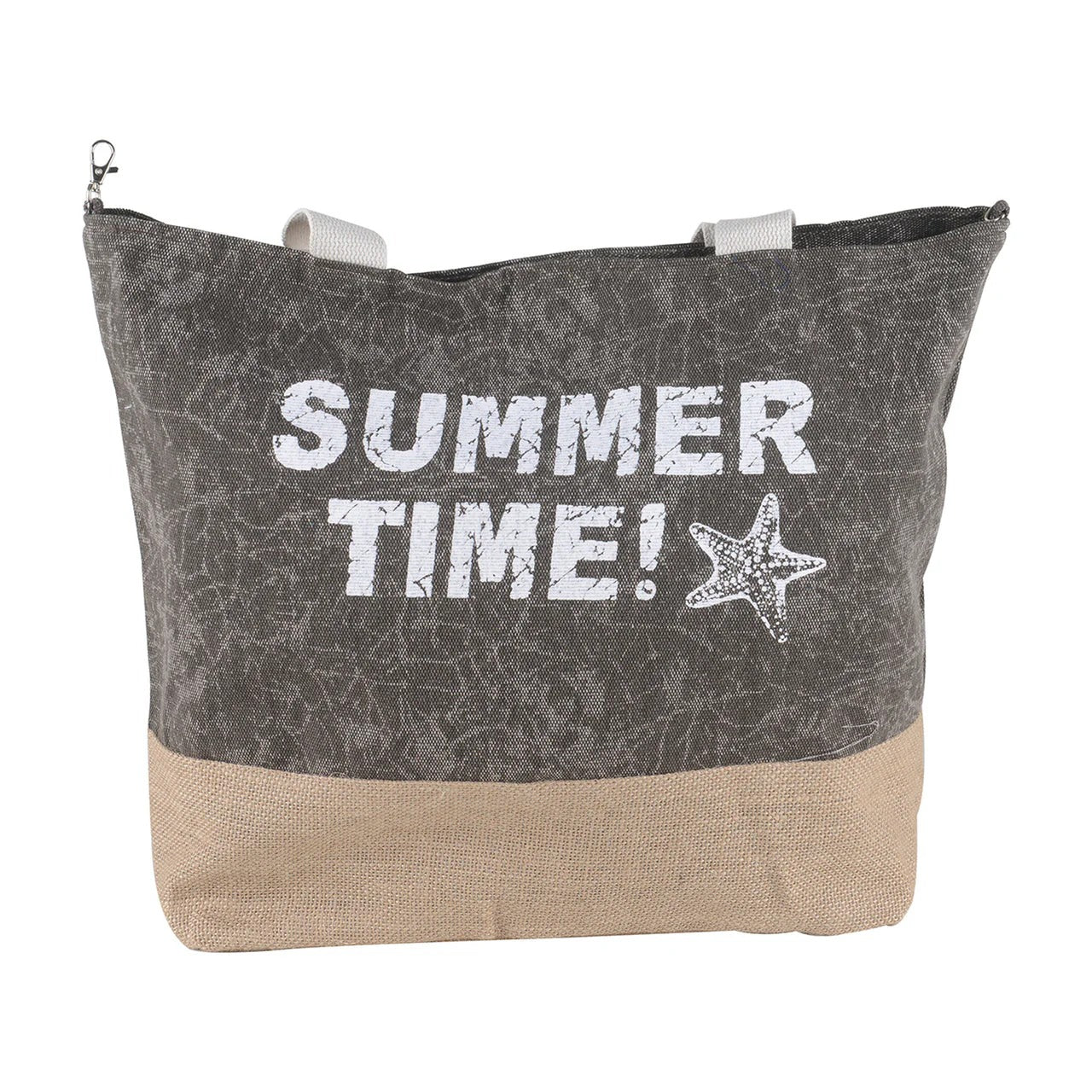 Women’s Beach Tote Bags Combo Set of 3 – Peach Tropical Leaf, Grey Summer Time & Animal Print Canvas Large Pool & Travel Totes