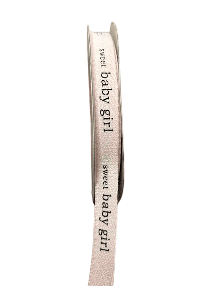 Sweet Baby Girl - Canvas Ribbon - ( W: 5/8 Inch | L: 25 Yards ) BBCrafts.com