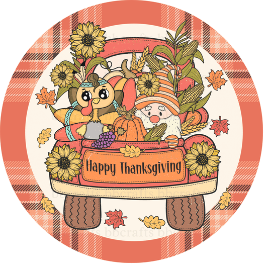 Thanksgiving Turkey Metal / Vinyl Sign - Made in USA