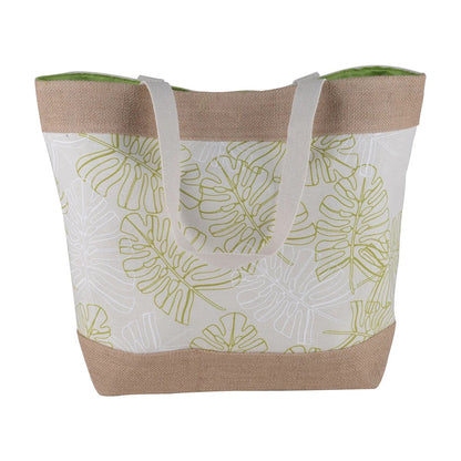 Women’s Beach Tote Bags Combo Set of 3 – Cream Dream Catcher, Peach Dream Catcher & Green Leaf Print Canvas Large Pool & Travel Totes