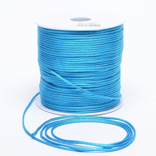 Turquoise - 3mm Satin Rat Tail Cord - ( 3mm x 100 Yards ) BBCrafts.com