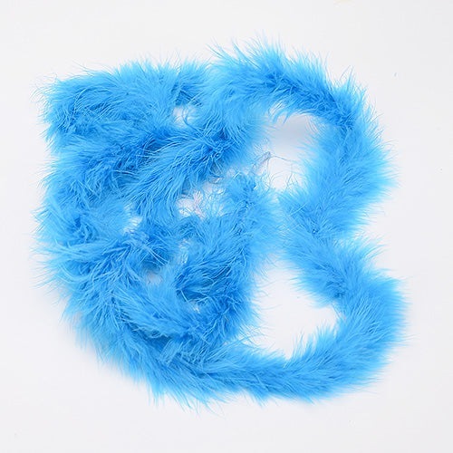 Turquoise - Mini Feather Decorations - ( 2 Yards Boa ) BBCrafts.com