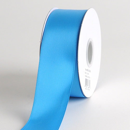 Turquoise - Satin Ribbon Wire Edge - ( W: 1 - 1/2 Inch | L: 25 Yards ) BBCrafts.com