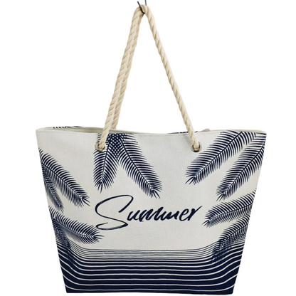 Women’s Beach Tote Bags Combo Set of 3 – Multicolor Summer & Tropical Canvas Large Pool & Travel Totes