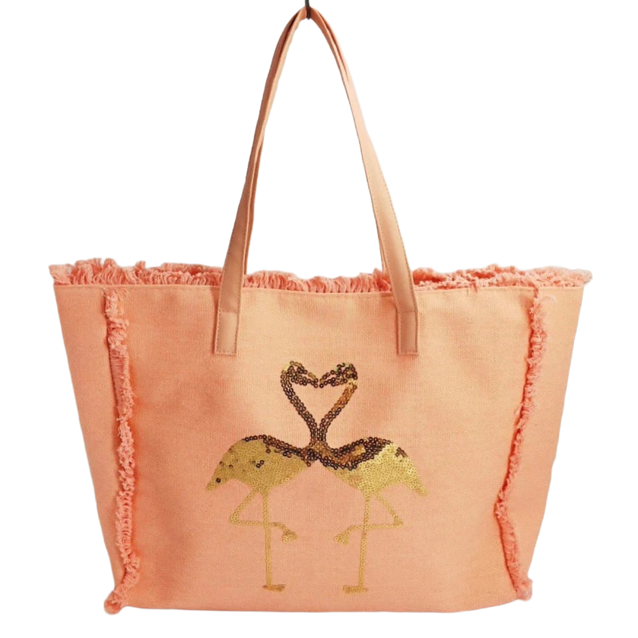 Women’s Beach Tote Bags Combo Set of 3 – Pink Flamingo, White & Blue Zebra Striped & Gold Flamingo Canvas Large Pool & Travel Totes
