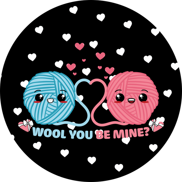 Valentine Metal Sign: WOOL YOU BE MINE - Made In USA BBCrafts.com
