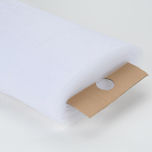 White - 108 Inch Premium Tulle Fabric Bolt - ( W: 108 Inch | L: 50 Yards ) BBCrafts.com