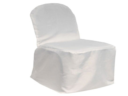 White - Banquet Chair Cover Poly - ( Chair Cover ) BBCrafts.com