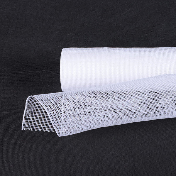 White - Floral Mesh Wrap Solid Color - ( 21 Inch x 10 Yards ) BBCrafts.com