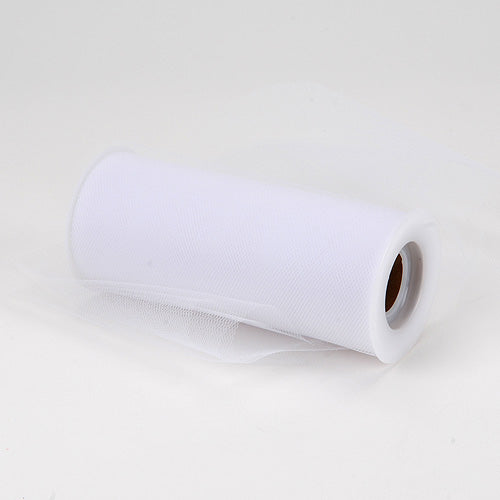 White - Premium Tulle Fabric ( 6 Inch | 25 Yards ) BBCrafts.com