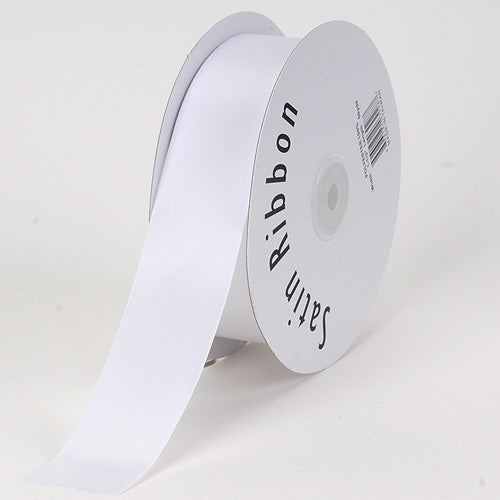 White - Satin Ribbon Single Face - ( 1/4 Inch | 100 Yards ) BBCrafts.com