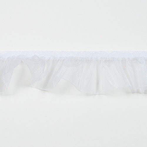 White Sheer Organza Lace Ribbon - ( 5/8 Inch | 25 Yards ) BBCrafts.com