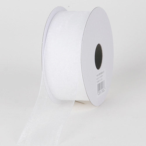 White - Sheer Organza Ribbon - ( 7/8 Inch | 25 Yards ) BBCrafts.com