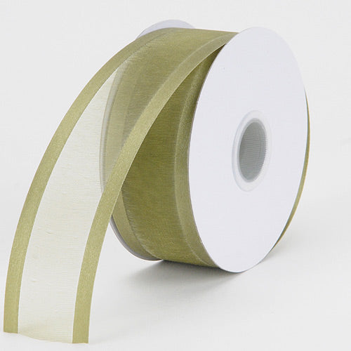 Willow - Organza Ribbon Two Striped Satin Edge - ( 5/8 Inch | 25 Yards ) BBCrafts.com