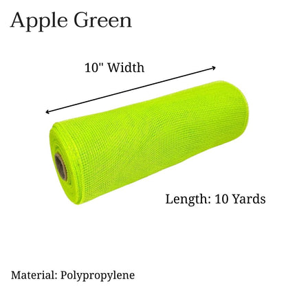 Apple Green - Deco Mesh Solid Color - ( 10 Inch x 10 Yards )