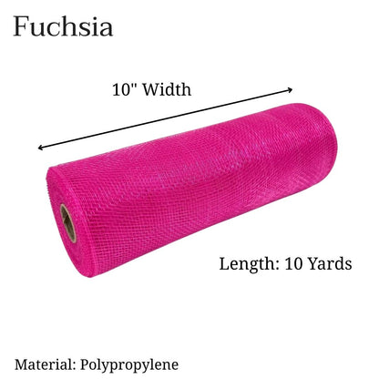 Fuchsia - Deco Mesh Solid Color - ( 10 Inch x 10 Yards )