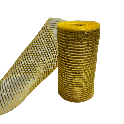 Light Gold Deco Mesh - ( 6 Inch x 10 Yards )