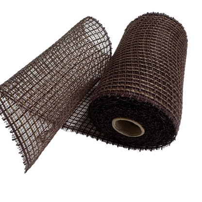 Brown Poly Burlap Deco Mesh - ( 6 Inch x 10 Yards )