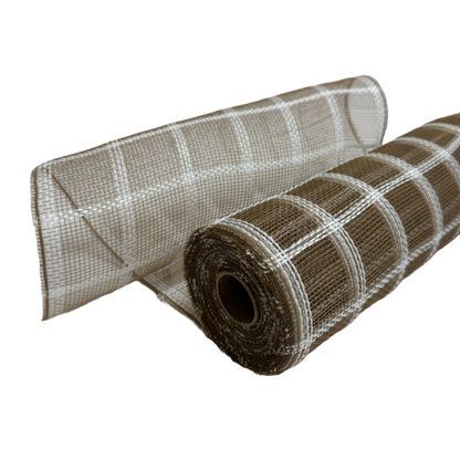 Natural/White Deco Mesh - ( 10 Inch x 10 Yards )