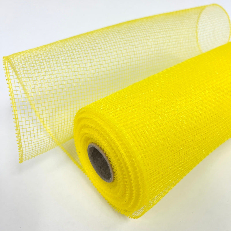 Yellow - Floral Mesh Wrap Solid Color - ( 10 Inch x 10 Yards ) BBCrafts.com