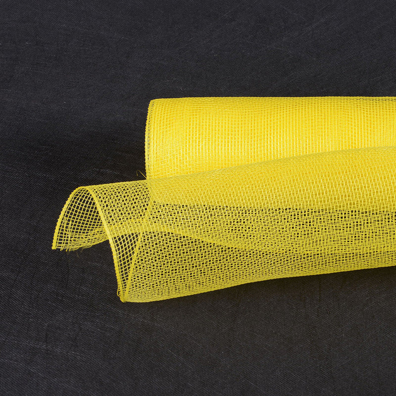 Yellow - Floral Mesh Wrap Solid Color - (21 Inch x 10 Yards ) BBCrafts.com