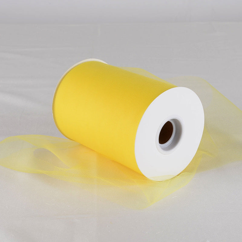 Yellow - Premium Tulle 100 Yards W: 6 Inch | L: 100 Yards