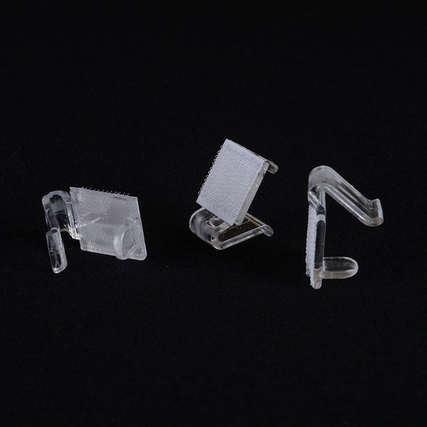 1 Dozen LARGE Plastic Table Skirt Clips - Clear 0.68 Inch
