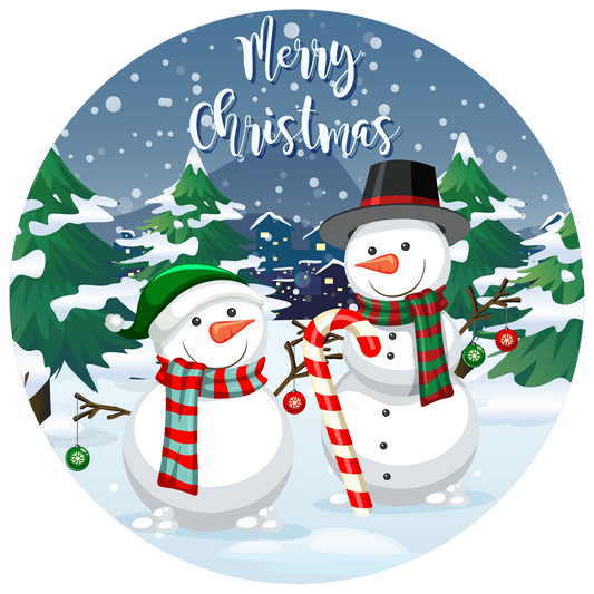 Christmas Snowman Merry Christmas Metal / Vinyl Sign - Made in USA