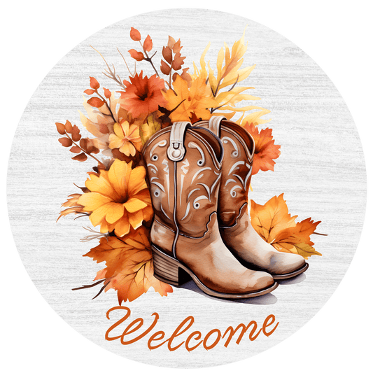 Fall Combat Boots Metal / Vinyl Sign - Made in USA