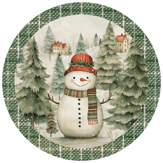 Christmas Snowman Metal / Vinyl Sign - Made in USA