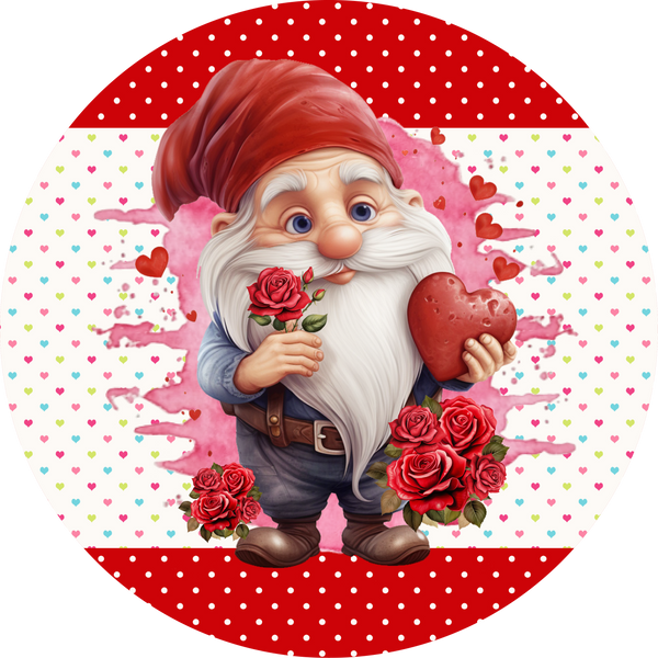 Valentine's Day Metal Sign: Gnome Love - Made In USA