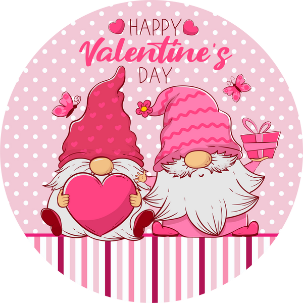 Happy Valentine's Day Metal Sign: Gnome Love - Made In USA