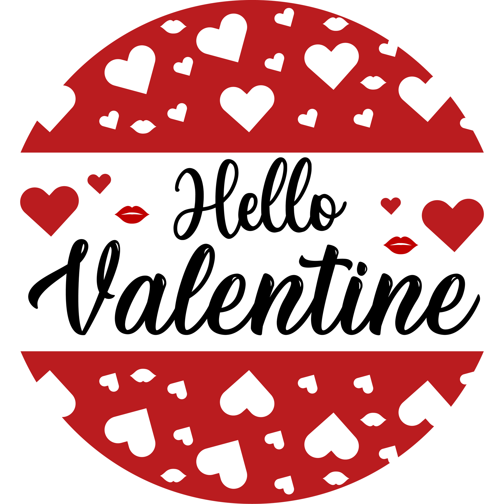 Hello Valentine's Day Metal / Vinyl Sign - Made in USA