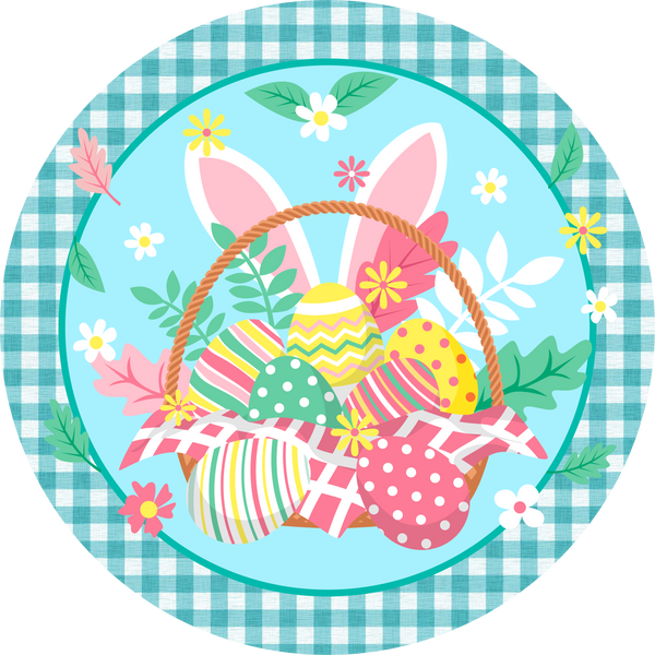 Easter Metal Sign: Easter Eggs - Made In USA
