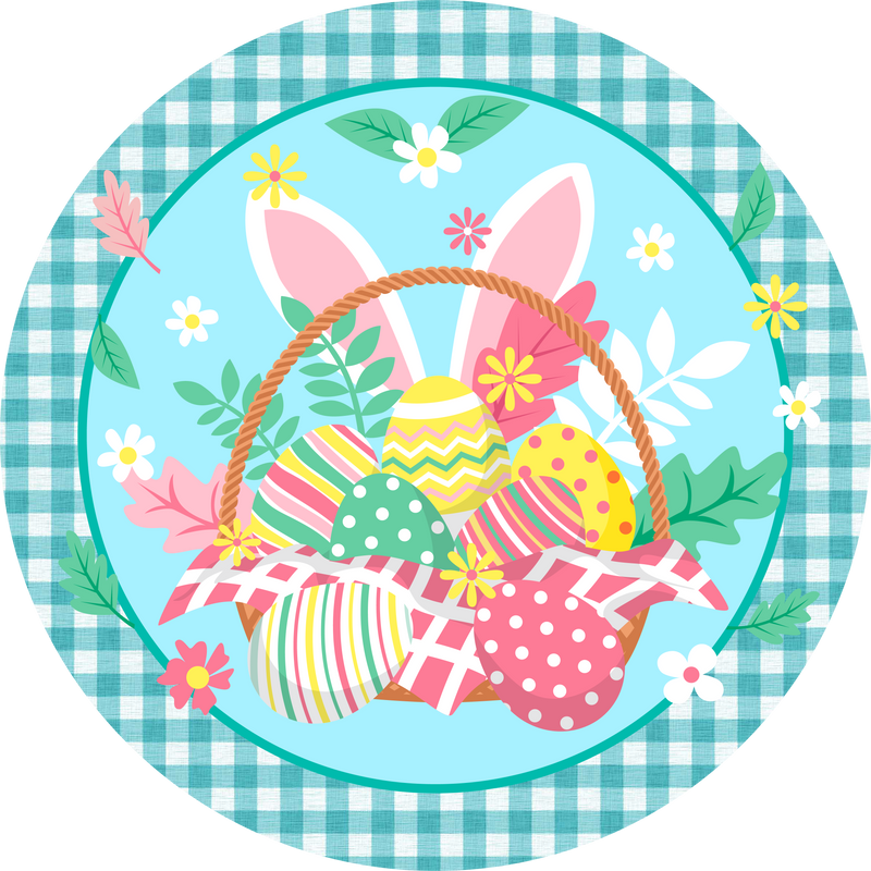 Easter Metal Sign: Easter Eggs - Made In USA