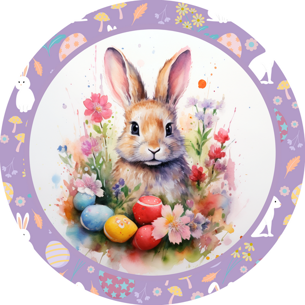 Easter Day Metal Sign: Bunny - Made In USA