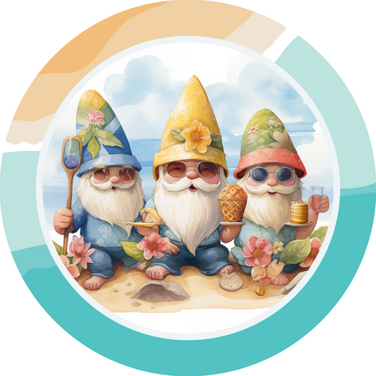 Summer Gnome Metal / Vinyl Sign - Made in USA