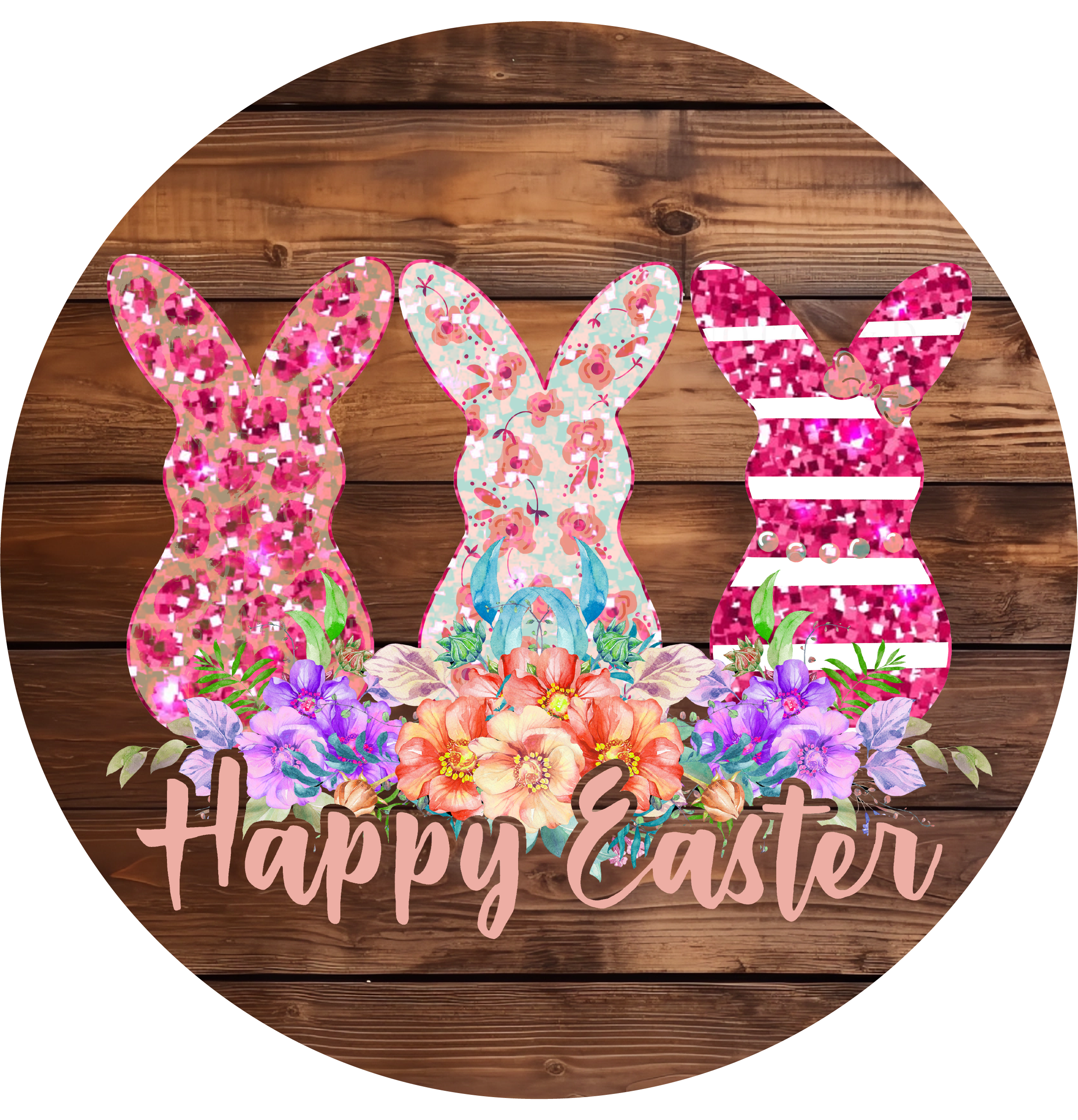 Happy Easter Bunny Rabbit Accent Sign - Made in USA – BBCrafts.com