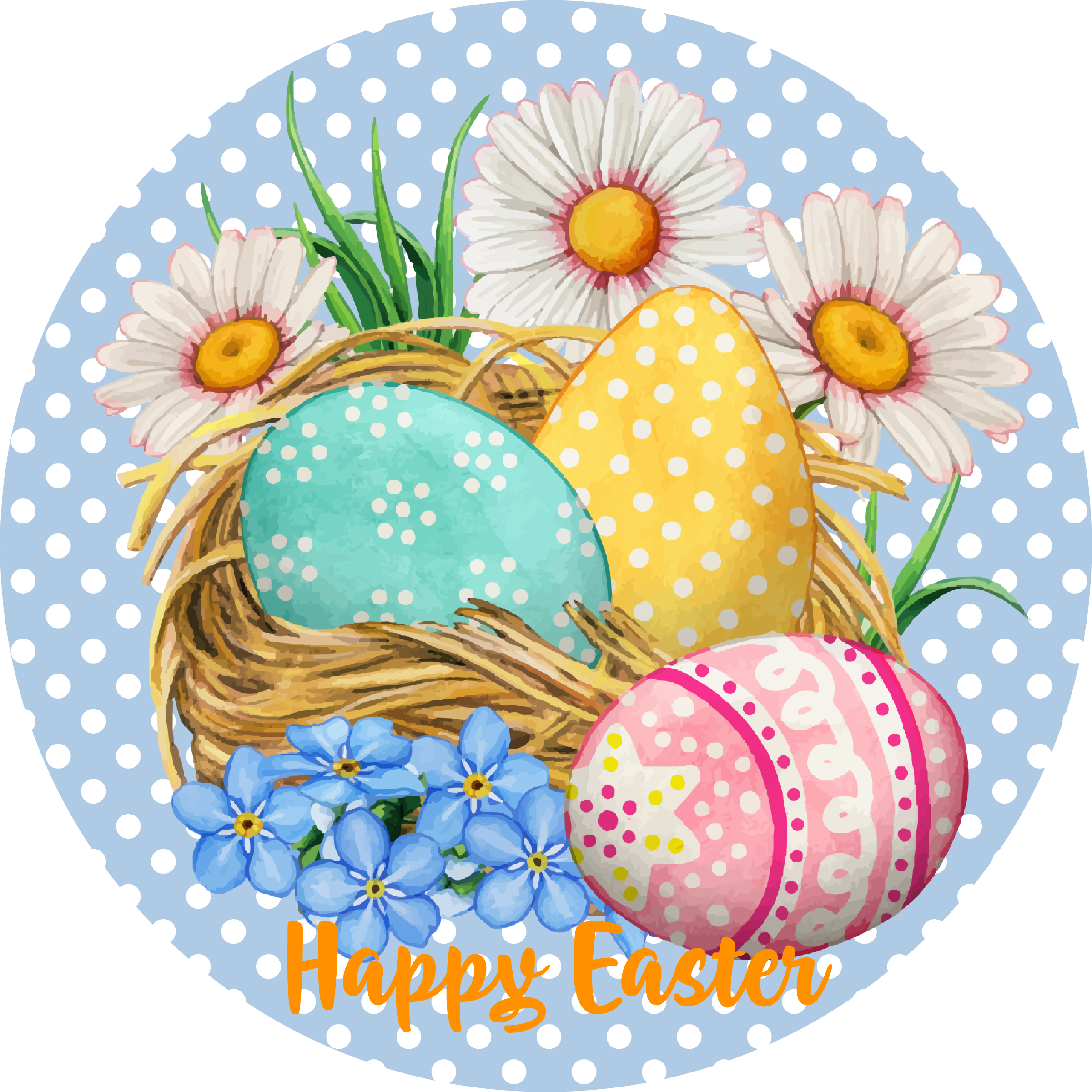 Happy Easter Metal Sign: Eggs - Made In USA - BBCrafts – BBCrafts.com