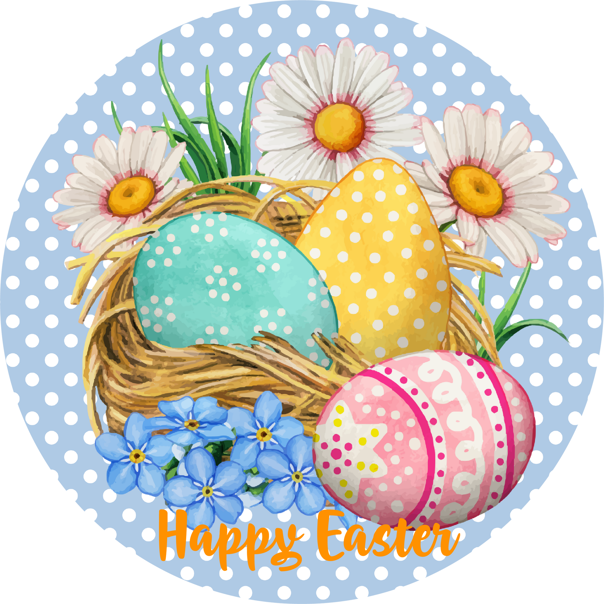 Happy Easter Metal Sign: Eggs - Made In USA - BBCrafts – BBCrafts.com, image size:1920x1920